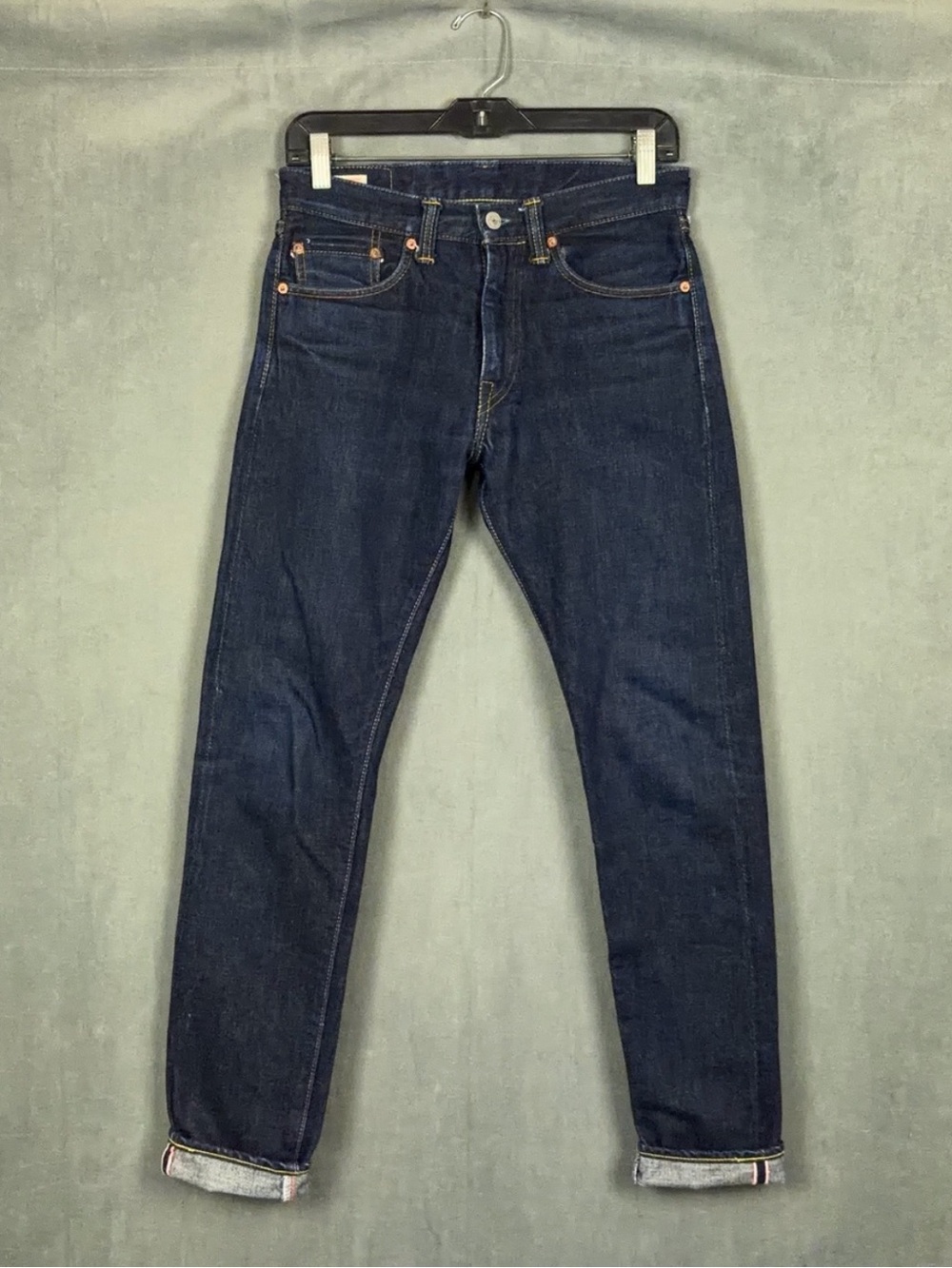 Momotaro Japanese Pink Selvedge Jeans Men’s Size 28x30 Indigo Narrow Tapered Fit